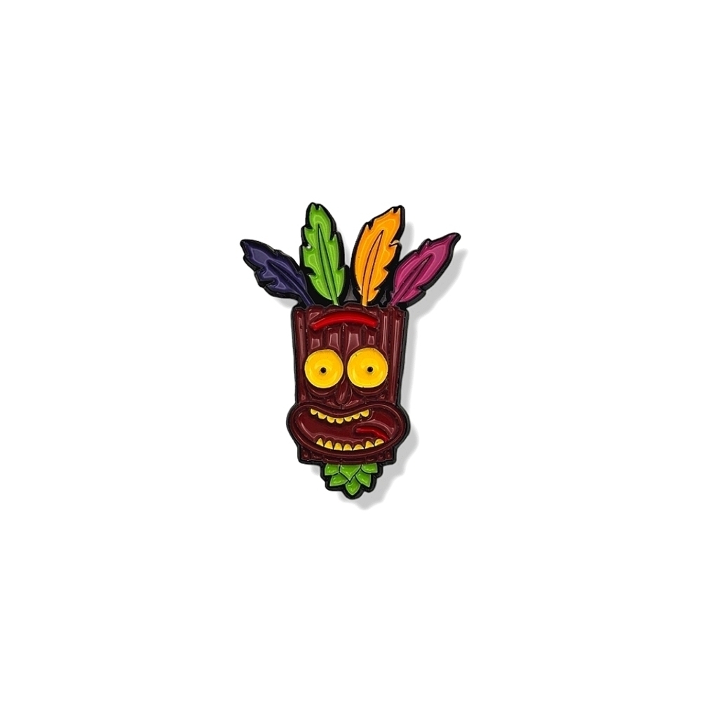 Rick and Morty × Crash Bandicoot | Rick Aku Aku Brooch/Pin